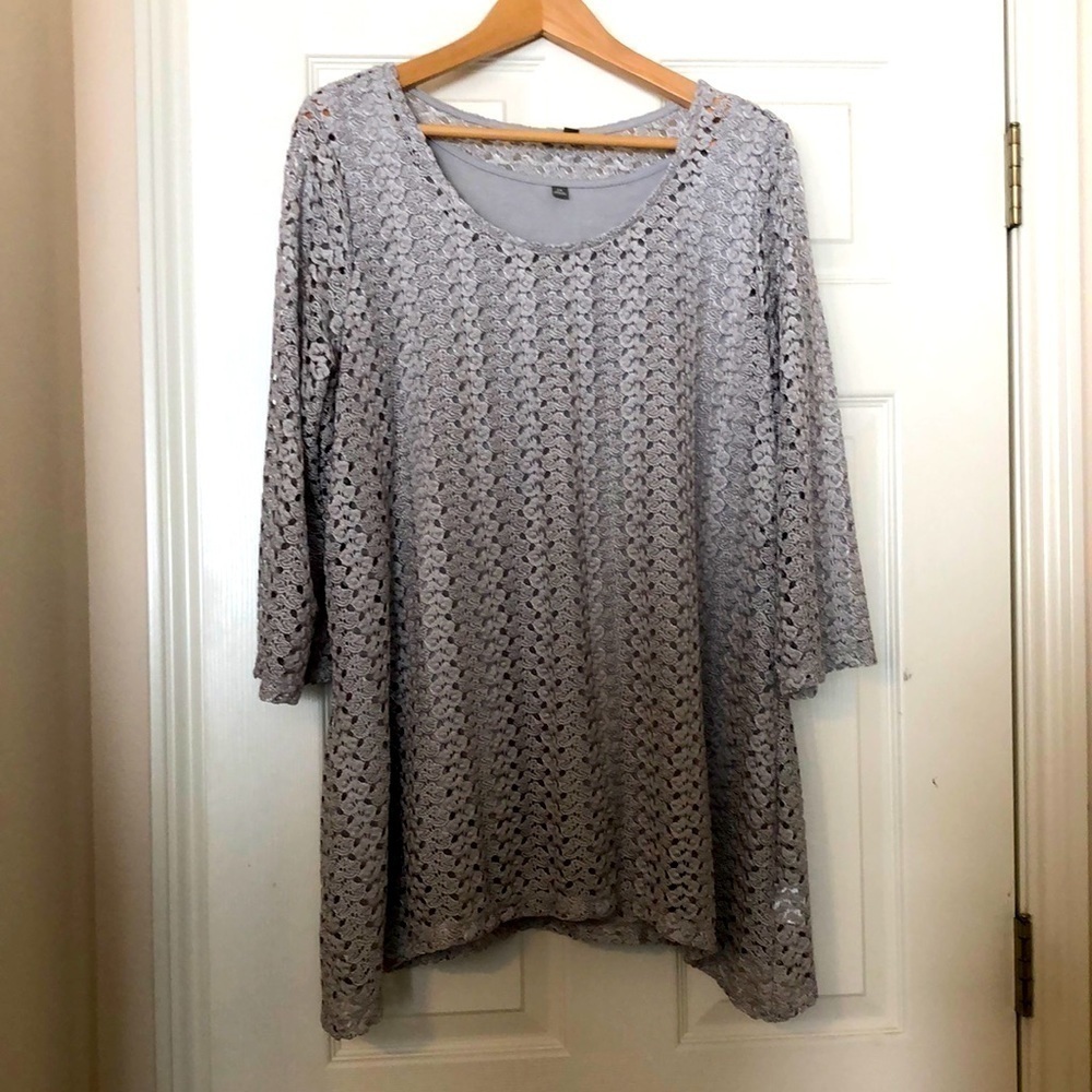 JM Collection Shark Bite Style Tunic